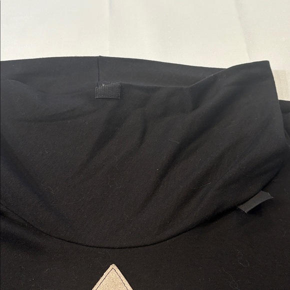 Vintage Osgood Smük Black Geometric Turtleneck Top Size L - Picture 4 of 10